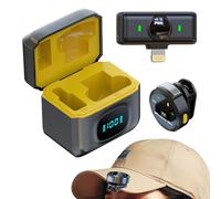 Microfono Per Smartphone - Microfono Vlog Magnetico,Dispositivo Da Bavero Antirumore Con Autonomia Batteria 12 Ore Per Musica Media Fotocamera Live Social Vlogging Riprese