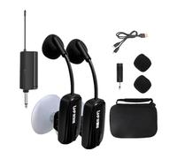 Microfono per strumenti musicali con adattatore Pickup per strumenti Microfono portatile con supporto a ventosa per chitarra acustica Piano Guzheng, Set da 2 pezzi