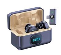 Microfono per telefono, microfono a clip, microfoni wireless l avalier, con cancellazione del rumore, per canto sociale, musica, riprese video in diretta, contenuti multimediali (11,4 x 8,6 x 4,5 cm