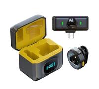 Microfono per telefono, mini microfono con clip magnetica, batteria 12H, microfono wireless con cancellazione del rumore, altoparlante per musica, media, fotocamera, vlogging sociale dal, riprese