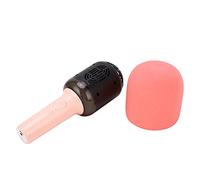 Microfono per Voce, 5 modalità di Luce Ambientale Microfono Wireless Portatile Trasparente per la Casa per Adulti (PINK)