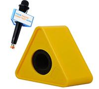 Microfono personalizzato Logo Live Equipment Box Cube Triangle Interview Box Karaoke mic Bandiere (triangolo giallo)