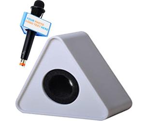 Microfono personalizzato Logo Live Equipment Box Cube Triangle Interview Box Karaoke mic Bandiere (triangolo Bianco)