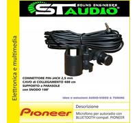 Microfono PIONEER per Autoradio viva voce Bluetooth con Jack da 2,5mm mp3 gps -