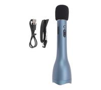 Microfono Portatile, Altoparlante Microfono con Batteria Ricaricabile Incorporata da 15w per la Guida Turistica di Insegnamento Karaoke (BLUE)