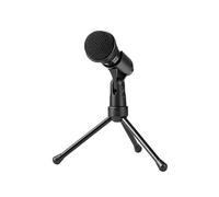 Microfono Portatile Jack 3.5mm con Treppiede da Tavolo Rimovibile e Interruttore