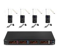 Microfono Power Dynamics PD504B UHF wireless con 4 bodypack e ricevitore