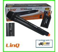 MICROFONO PROFESSIONALE DINAMICO SENZA FILI WIRELESS UNIDIREZIONALE PER KARAOKE