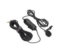 Microfono Professionale Lavalier con Risvolto, Microfono a Condensatore Omnidirezionale Jack da 3,5 Mm con Adattatore da 6,5 Mm, per la Registrazione di Interviste, Blog Video,