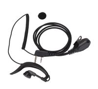 Microfono PTT per auricolare walkie talkie con gancio auricolare a forma di G, pulsante Push To Talk, comunicazione a mani libere, microfono
