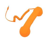 Microfono retrò, Adattatore Cellulare Adattatore di Rete da 3,5 Mm Ricevitore del Telefono con Telefono Cablato a Prova di Radiazione retrò con Microfono Cellulare per per Smartphone (ORANGE)