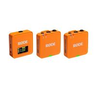 RØDE Wireless GO (Gen 3) - Microfono wireless compatto - Audio cristallino, registrazione a 32 bit float, controllo automatico del livello, per telefoni, fotocamere e computer (Arancione)