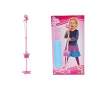Microfono rosa per bambini con treppiede e MP3 (85-115 cm)