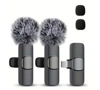 Microfono senza fili a molletta professionale - Design USB-C compatto per smartphone e laptop, ideale per registrazioni video, live streaming, interviste e vlogging, include batteria ricaricabile, mic