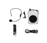 Microfono Senza Fili con Doppia Riduzione del Rumore, Microfono Stereo, Megafono, Microfono Lavalier per L'Insegnamento e Le Lezioni