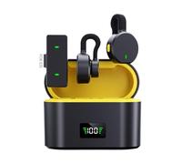 Microfono Senza Fili | Mini Microfono A Spilla Con Custodia Di Ricarica E Riduzione Rumore,Accessorio Audio Plug And Play Per Oratori, Creatori Di Contenuti, Allenatori, Insegnanti