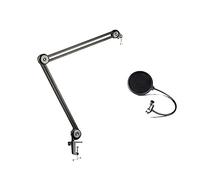Microfono Stand 5. 0x50cm, Sospensione For Desktop Regolabile BOOM SCISSOR MIC Supporto For Microfono, Morsetto Di Montaggio Da Tavolo, For Trasmissione In Diretta, Streaming Professionale, Studio Sou