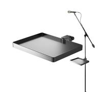 Microfono Stand Tray, Adjustable Mic Stand Holder, 8,66 x 6,3 pollici Shelf Accessory Attachment for Recording, Stage Performance, Music Sheet, and Live Streaming Setup