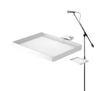 Microfono Stand Tray, Adjustable Mic Stand Holder, 8,66 x 6,3 pollici Shelf Accessory Attachment for Recording, Stage Performance, Music Sheet, and Live Streaming Setup