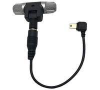Microfono stereo, compatibile con GoPro Hero 3, 3+ e 4, adattatore mini USB da 3,5 mm con nastro biadesivo.
