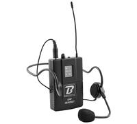 Microfono stringa testa senza fili UHF Headset BoomTone DJ - Frequenza fissa 663.5MHz - Nero - Compatibile BoomTone DJ SOLO e/o DUO. Portata da 50 a 80 m. Durata 6 ore. Trasmettitore cintura.