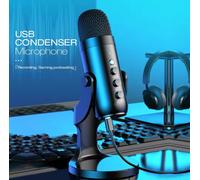 Microfono USB a condensatore per PC Mac gaming streaming podcast uscita cuffie