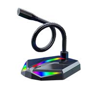 Microfono USB | Attrezzatura Audio per Computer Personale Domestico Regolabile con Illuminazione RGB - Microfono Da Streaming - per Registrazione, Giochi, Chat, Trasmissioni, Podcast e Streaming