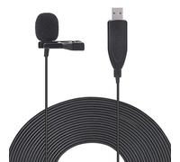 Microfono USB con Clip da Bavero, Mini Microfono Portatile per Conferenze con Cavo da 1,5 M, Omnidirezionale, Universale per Dispositivi con Interfaccia USB