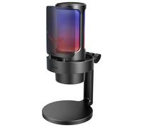 Microfono USB da Gaming FIFINFIFINE per PC, Mac, PS4, PS5, Microfono a Condensatore RGB per Streaming, Podcast, con Controllo RGB A8