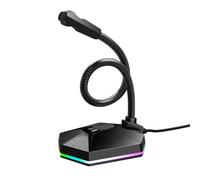 Microfono USB da Scrivania Mini Flessibile Nero per Videoconferenza | Risposta Ampia in Frequenza, Riduce Rumori di Fondo, Isola la Voce Principale, Cavo 1, 5m Interfaccia USB