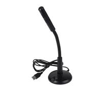 Microfono USB, design a collo di cigno regolabile a 360 gradi, microfono per computer, silenzioso, con pulsante LED e indicatore del microfono