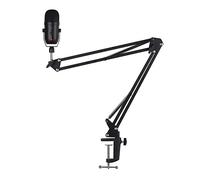 Microfono USB dinamico con braccio a forbice regolabile Supporto Shock Mount per la trasmissione di chat online