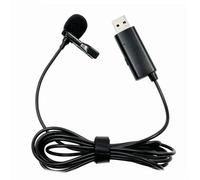 Microfono USB Lavalier da bavero con clip con cavo per computer portatile PC Streaming conferenze interviste canto