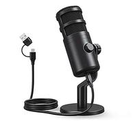 Microfono USB, Microfono Cablato Per Registrazione Dal Vivo E Doppiaggio, Rete a Prova Di Pop a Doppio Strato Integrata, Adatto Per Podcasting, Streaming Multimediale E Creatori Di Contenuti