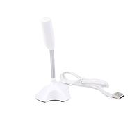 Microfono USB Microfono da tavolo del computer Mini, microfono del computer portatile del PC per Riunione di classe online Video Chat, Plug & Play, cancellazione del rumore (bianco)
