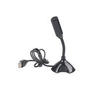 Microfono USB Microfono da tavolo del computer Mini, microfono del computer portatile del PC per Riunione di classe online Video Chat, Plug & Play, cancellazione del rumore (nero)