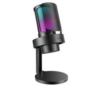 MICROFONO USB PER PC GAMING PS4 PS5 A CONDENSATORE RGB PER STREAMING AUDIO