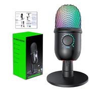 Microfono USB per PC: Microfono Trasmissione Plug and Play, Microfoo Podcasting Desktop | Micrfono Professionale Con Cancellazione Del Rumore Creativo Di Lunga Durata Per La Registrazione Di Gioco