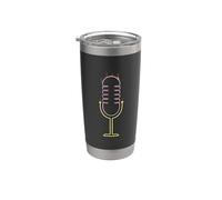 Microfono vintage per cantanti e musicisti Bicchiere termico in acciaio inox doppia parete