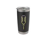 Microfono vintage per cantanti e musicisti Bicchiere termico in acciaio inox doppia parete
