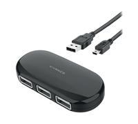 Vivanco VVITHUB4USB hub di interfaccia USB 2.0 480 Mbit/s Nero
