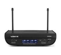 Microfono Vonyx WM82 wireless UHF doppio mano Mini-XLR con custodia