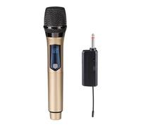 Microfono wireless 2.4G ricaricabile Live Streaming Microfono con display a LED per karaoke canto festa di nozze