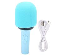 Microfono Wireless Bluetooth HiFi Altoparlante Portatile per Microfono Portatile Tutto in Uno, AI Smart Song Tap, con 5 Modalità di Luce Ambientale, Scheda Audio Ottimizzata per Famiglia,(Cielo blu)