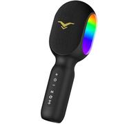 Microfono wireless Bluetooth per karaoke, microfono portatile 5 in 1 con luci a LED, supporta duetti per karaoke per auto, altoparlante per karaoke, per adulti e bambini, per feste in casa, compleanni