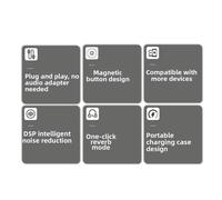 Microfono wireless compatto per Insta360 X5 e Go Ultra con custodia di ricarica