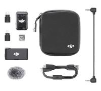 DJI Mic 2 (1 TX + 1 RX), microfono wireless con eliminazione intelligente del rumore, registrazione interna in float a 32 bit, suoni ottimizzati, 250 m di distanza, microfono per iPhone e Android