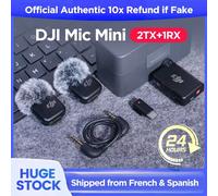 DJI Mic Mini (1 TX + 1 RX),microfono lavalier, leggerissimo, audio di alta qualità, cancellazione del rumore, regolazione automatica, microfono senza fili per fotocamere/iPhone/Android, vlog