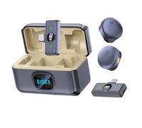 Microfono wireless, filtraggio del rumore di fondo, 11.4x8.6x4,5 cm, microfono Vlog telefonico, altoparlante audio portatile, pickup audio chiaro, per cantare, riprese, video dal