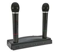 Microfono Wireless, Gamma di Trasmissione 32.8Ft, Sistema Karaoke con Microfono Dinamico a Doppio Palmare 2.4G UHF, con Ricezione Ricaricabile per Karaoke, Home Entertainment(Unione Europea)